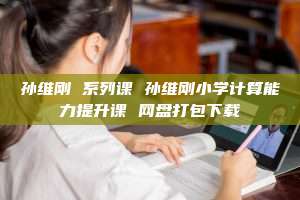 孙维刚 系列课 孙维刚小学计算能力提升课 网盘打包下载